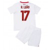 AC Milan Rafael Leao #17 Bortedraktsett Barn 2022-23 Kortermet (+ korte bukser)